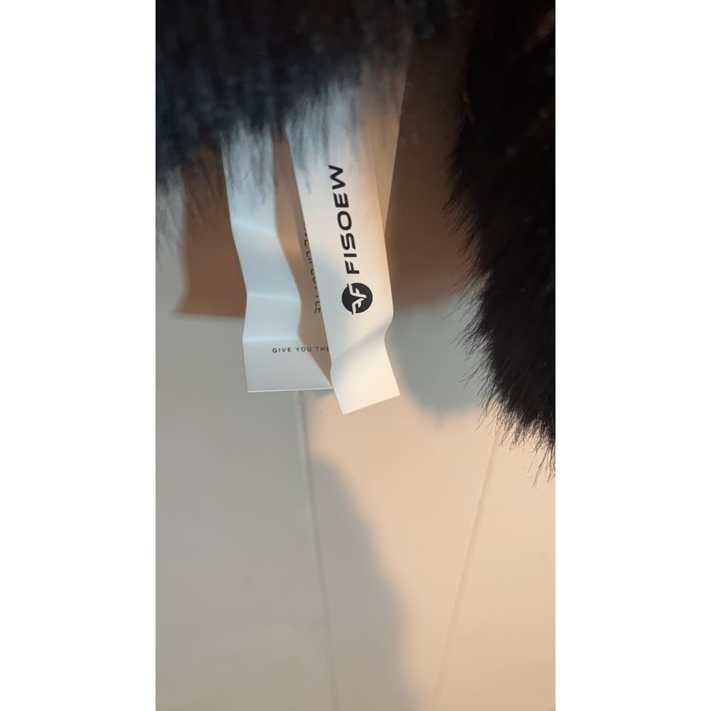 Fisoew Black‎ Faux Fur Jacket with Tags - Picture 2 of 2